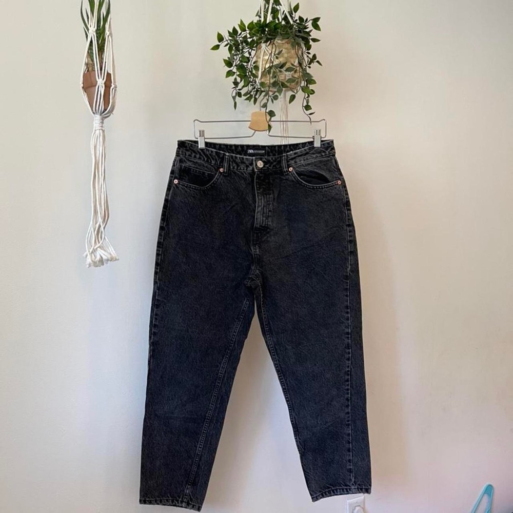 Zara black mom jeans